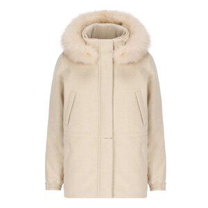 Loro Piana Icery Short Jacket with Fox Fur Collar